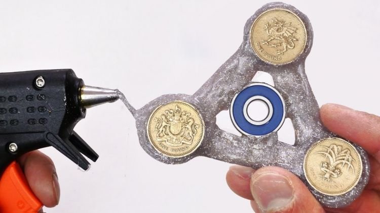 cara membuat spinner dengan lem tembak