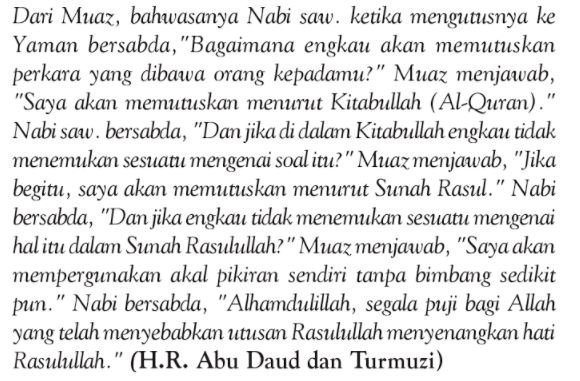 sumber hukum islam kedudukan hadis 2