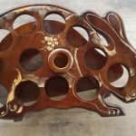 jual kerajinan kayu tempat aqua bentuk kelinci