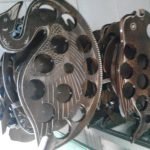 jual kerajinan kayu jati tempat aqua bentuk angsa