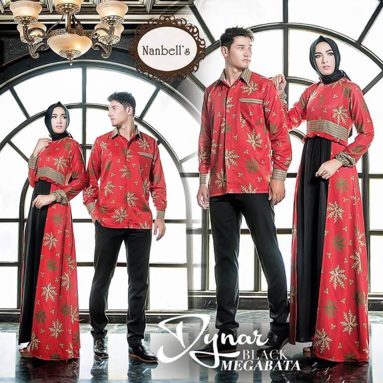 Gamis Batik Kombinasi Kain Polos  Model Terbaru 2019 