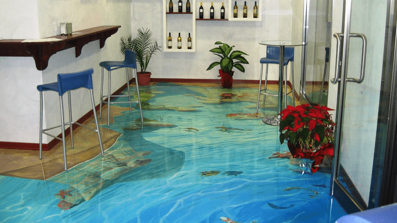 Jasa Epoxy Lantai cat 3d rumah 